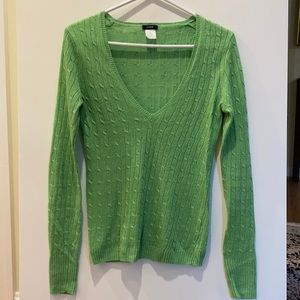 Beautiful light green V-neck sweater